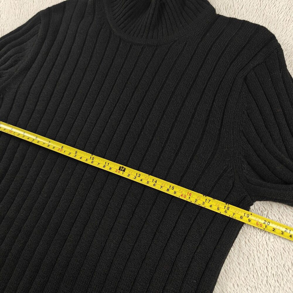 Banana Republic Cozy Turtleneck Sweater Men's M Black Ribbed Mockneck NWT - Picture 6 of 7